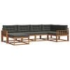 vidaXL Set vanjskih sofa 6 kom. Prirodna i antracit