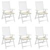 vidaXL Jastuci za vrtne stolice 6 kom krem 50x50x2 cm tkanina Oxford