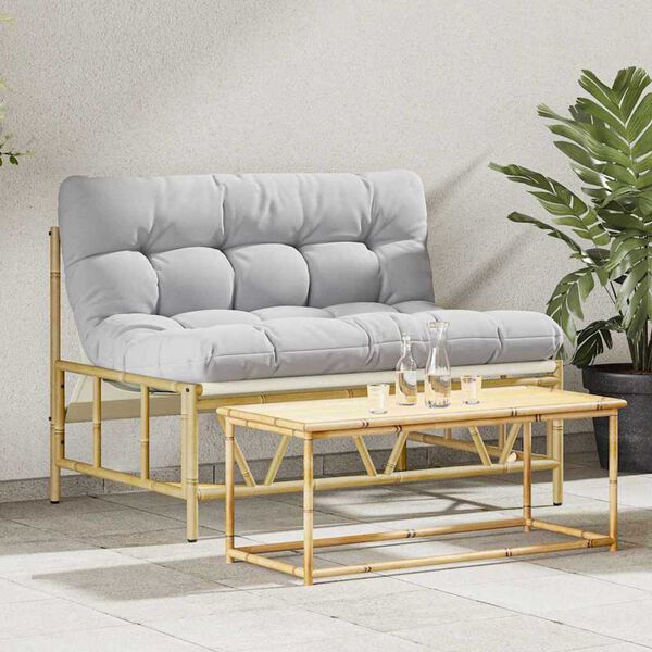 vidaXL Vrtna klupa Svjetlosiva 110 x 75 x 71 cm Čelik