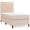 vidaXL Krevet s oprugama i madrac cappuccino 90x190 cm od umjetne kože