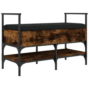 vidaXL Klupa za cipele boja dimljenog hrasta 85,5x42x57,5 cm drvena