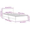 vidaXL Krevetna konstrukcija s uzglavljem Umjetnički hrast 90 x 190 cm