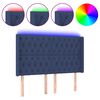 vidaXL LED uzglavlje plavo 147 x 16 x 118/128 cm od tkanine
