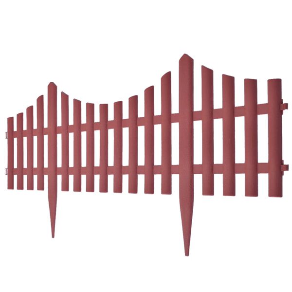 vidaXL Pregrade za travnjak 17 kom 10 m smeđe