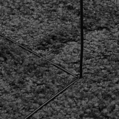 vidaXL Čupavi tepih PAMPLONA s visokim vlaknima antracit 60 x 110 cm