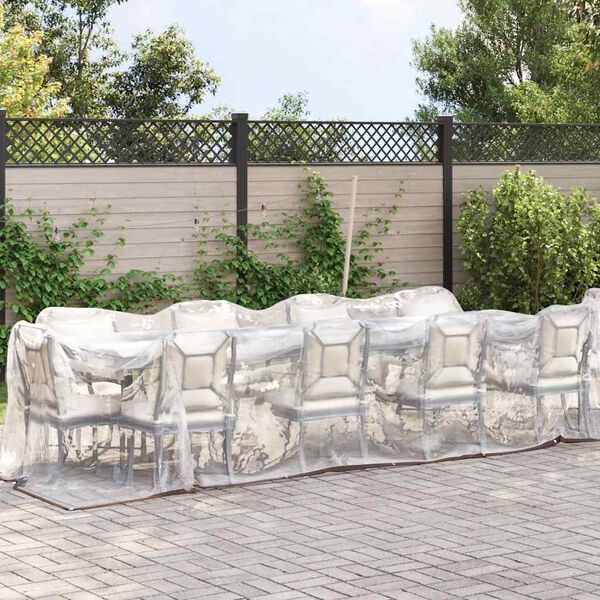 vidaXL Prozirna cerada s u&scaron;icama 4x5 m polietilen