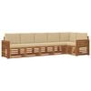 vidaXL Set vanjskih sofa 6 kom. Prirodna i bež Poliester