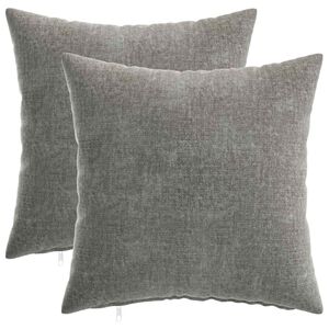 vidaXL Presvlaka za jastuk 2 pcs HEERLEN Tamnosiva 40 x 40 cm