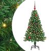 vidaXL Umjetno božićno drvce Zelena 150 cm PVC i Čelik i Plastika