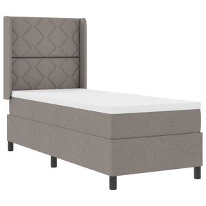 vidaXL LED Box Spring Krevet Sivo-smeđa 80 x 200 cm tkanina
