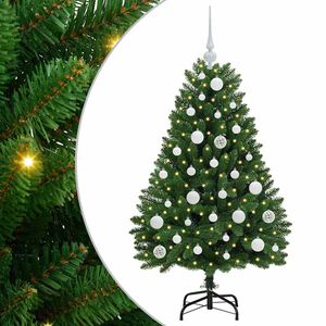 vidaXL Umjetno božićno drvce Zelena 120 cm PVC i metal