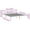 vidaXL Dugi okvir kreveta bez madraca bijeli 200x210 cm od borovine