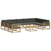 vidaXL Set vanjskih sofa s jastukom 10 pcs Bijela i antracit