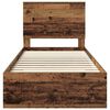 vidaXL Krevetna konstrukcija Staro drvo 90 x 190 cm Konstruirano drvo