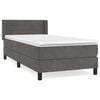 vidaXL Box spring krevet s madracem tamnosivi 80 x 200 cm bar&scaron;unasti