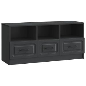vidaXL TV ormar s ladicama Crna 102 x 34,5 x 47 cm Konstruirano drvo
