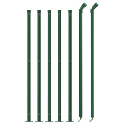 vidaXL Ograda od žičane mreže s prirubnicom zelena 1x10 m