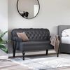 vidaXL Chesterfield klupa Crna 119,5 x 64,5 x 75 cm Lažna koža