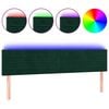 vidaXL LED uzglavlje tamnozeleno 180x5x78/88 cm bar&scaron;unasto