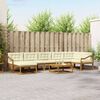 vidaXL Set vanjskih sofa s jastukom 8 pcs Prirodna i krem