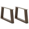 vidaXL Noge za klub stolić V-oblik 2 kom Prirodni čelik 60 x (30-31,3) cm Čelik