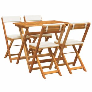 vidaXL Bistro set 5 kom. Prirodna nafta Čvrsto drvo akacije