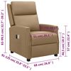 vidaXL Električni masažni naslonjač od umjetne kože boja cappuccina