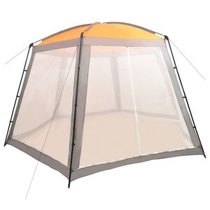 vidaXL &Scaron;ator za bazen od tkanine 500 x 433 x 250 cm sivi