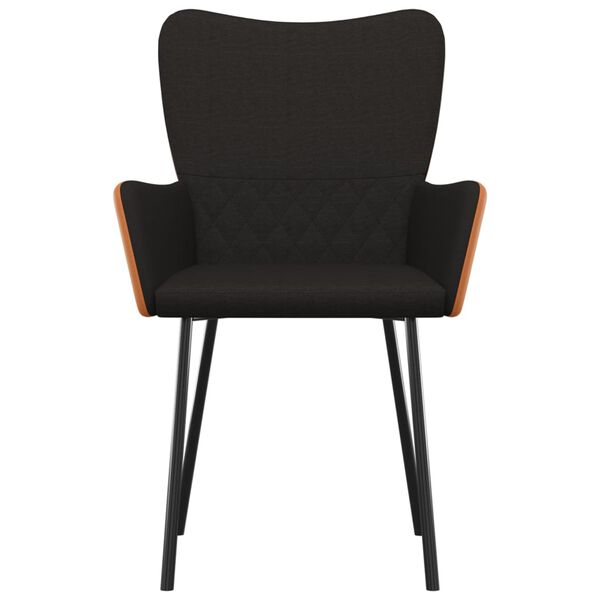 vidaXL Blagovaonske stolice od tkanine i umjetne kože 2 kom crne