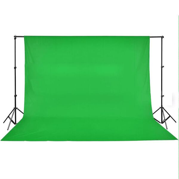 vidaXL Pozadina pamučna bez stalka zelena 500 x 300 cm chroma key