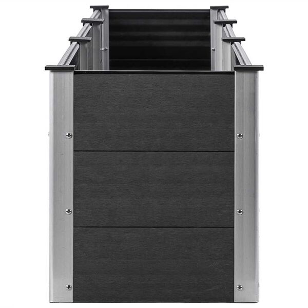 vidaXL Povišena vrtna gredica 300 x 50 x 54 cm WPC siva