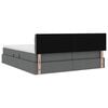 vidaXL Krevet s od storage Tamno siva 180 x 200 cm Lažna koža
