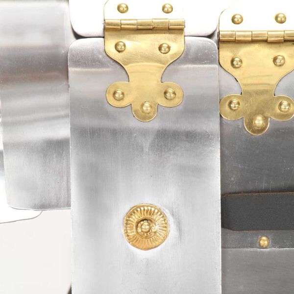 vidaXL Replika rimskog vojničkog oklopa za LARP srebrna čelična