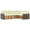 vidaXL Set vanjskih sofa 4 kom. Prirodna i krem Poliester