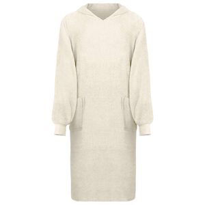 vidaXL Deka majica s kapuljačom KINN Krema XL Pamuk