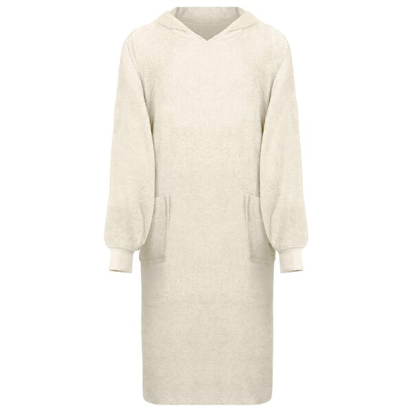 vidaXL Deka majica s kapuljačom KINN Krema XL Pamuk