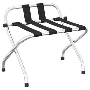 vidaXL Nosač za prtljagu s naslonom srebrne boje 56x39x52 cm