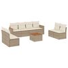 vidaXL 9-dijelni set vrtnih sofa s jastucima bež od poliratana