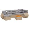 vidaXL 8-dijelni set vrtnih sofa od poliratana s jastucima bež