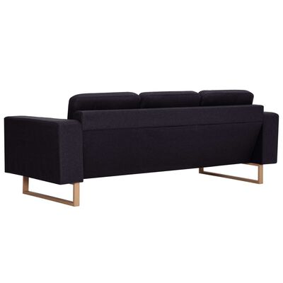 vidaXL 2-dijelni set sofa od tkanine crni