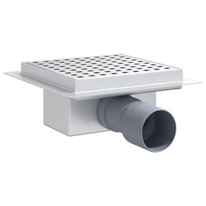 vidaXL Tu&scaron;ni odvod s točkicama Srebrno 15 x 15 cm Nehrđajući čelik 304