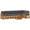 vidaXL Set vanjskih sofa 6 kom. Prirodna i antracit