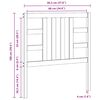 vidaXL Uzglavlje za krevet crno 96 x 4 x 100 cm od masivne borovine