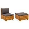 vidaXL Set lounge namje&scaron;taja za vrt 2 Komad Smeđa Čvrsto drvo akacije