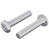 vidaXL Vijak s plastičnom glavom 2 kom. Srebrno M6 x 30 mm Čelik