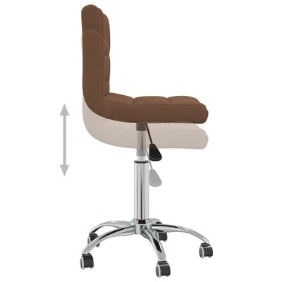 vidaXL Okretna uredska stolica od tkanine smeđa