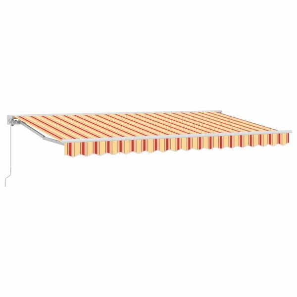 vidaXL Skrovita tenda Šareni 400 x 200 cm Poliester i metal