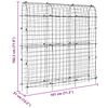 vidaXL Vrtna rešetka za biljke penjačice U-oblik 181x31x182,5 cm čelik