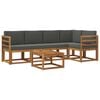 vidaXL Set vanjskih sofa 6 kom. Prirodna i antracit