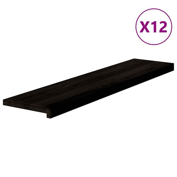 vidaXL Gazi&scaron;ta stepenice 12 kom tamnosmeđi 110x25x2 cm masivna hrast